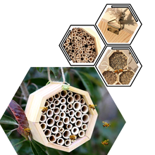 Carica l'immagine nel visualizzatore di Gallery, Casa delle api in legno esagonale
