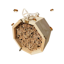 Carica l'immagine nel visualizzatore di Gallery, Casa delle api in legno esagonale - Ozerty
