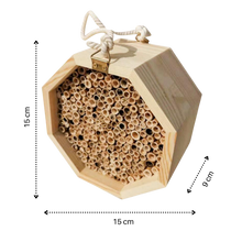 Carica l'immagine nel visualizzatore di Gallery, Casa delle api in legno esagonale - Ozerty
