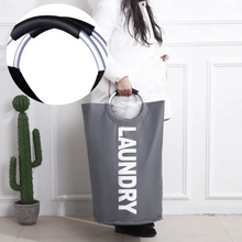 Carica l'immagine nel visualizzatore di Gallery, Borsa pieghevole per il cesto della biancheria con manici
