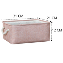 Carica l'immagine nel visualizzatore di Gallery, Elegante cestino di lino con manici in corda - Ozerty
