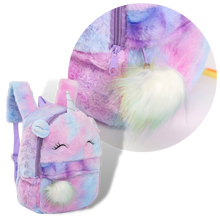 Carica l'immagine nel visualizzatore di Gallery, Zaino da ragazza con unicorno di peluche - Ozerty
