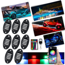 Carica l'immagine nel visualizzatore di Gallery, Confezione da 8 luci RGB per veicoli - Ozerty
