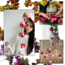 Carica l'immagine nel visualizzatore di Gallery, Ghirlanda di rose artificiali  - Ozerty
