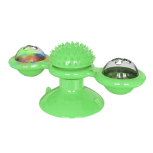 Carica l'immagine nel visualizzatore di Gallery, Giocattolo per gatti con mulino a vento rotante e spazzola
