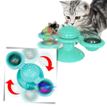 Carica l'immagine nel visualizzatore di Gallery, Giocattolo per gatti con mulino a vento rotante e spazzola - Ozerty
