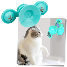 Carica l'immagine nel visualizzatore di Gallery, Giocattolo per gatti con mulino a vento rotante e spazzola - Ozerty
