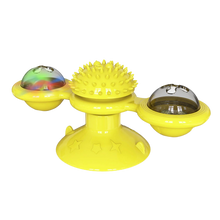 Carica l'immagine nel visualizzatore di Gallery, Giocattolo per gatti con mulino a vento rotante e spazzola
