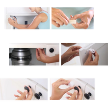 Carica l'immagine nel visualizzatore di Gallery, Confezione da 4 serrature magnetiche per armadietti di sicurezza per bambini - Ozerty
