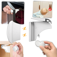 Carica l'immagine nel visualizzatore di Gallery, Confezione da 4 serrature magnetiche per armadietti di sicurezza per bambini - Ozerty
