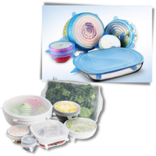 Carica l&#39;immagine nel visualizzatore di Gallery, 6 Pezzi Coperchi elasticizzati in silicone  - Ozerty
