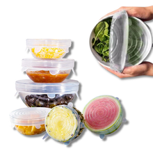 Carica l&#39;immagine nel visualizzatore di Gallery, 6 Pezzi Coperchi elasticizzati in silicone  - Ozerty
