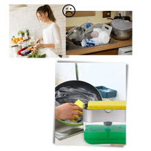 Carica l'immagine nel visualizzatore di Gallery, Distributore di detersivo da cucina con porta spugna - Ozerty
