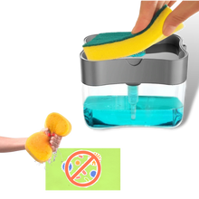 Carica l'immagine nel visualizzatore di Gallery, Distributore di detersivo da cucina con porta spugna - Ozerty
