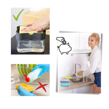 Carica l'immagine nel visualizzatore di Gallery, Distributore di detersivo da cucina con porta spugna - Ozerty
