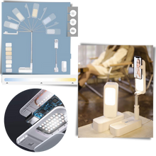 Carica l'immagine nel visualizzatore di Gallery, Supporto per smartphone integrato nel kit di luci Bluetooth - Ozerty

