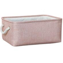 Carica l'immagine nel visualizzatore di Gallery, Elegante cestino di lino con manici in corda - Ozerty
