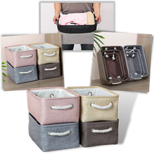 Carica l'immagine nel visualizzatore di Gallery, Elegante cestino di lino con manici in corda - Ozerty
