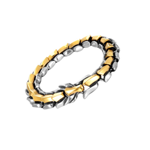 Carica l'immagine nel visualizzatore di Gallery, Bracciale regolabile Drago di Midgard -Oro Argento - Ozerty
