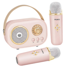 Carica l'immagine nel visualizzatore di Gallery, Mini Karaoke Bluetooth a Doppio Microfono per Bambini -Rosa - Ozerty

