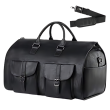 Carica l'immagine nel visualizzatore di Gallery, Borsa a Duffel Convertibile per Abbigliamento -Nero - Ozerty

