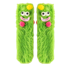 Carica l'immagine nel visualizzatore di Gallery, Calzini divertenti in velluto corallo -Verde - Ozerty
