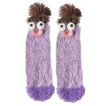Carica l'immagine nel visualizzatore di Gallery, Calzini divertenti in velluto corallo -Viola - Ozerty
