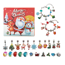 Carica l'immagine nel visualizzatore di Gallery, Calendario dell'Avvento 24 Giorni con Gioielli Fai-da-Te -Babbo Natale Felice - Ozerty
