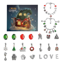 Carica l'immagine nel visualizzatore di Gallery, Calendario dell'Avvento 24 Giorni con Gioielli Fai-da-Te -Casa dei Puffi dell'amore - Ozerty
