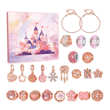 Carica l'immagine nel visualizzatore di Gallery, Calendario dell'Avvento 24 Giorni con Gioielli Fai-da-Te -Castello Rosa - Ozerty
