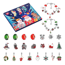 Carica l'immagine nel visualizzatore di Gallery, Calendario dell'Avvento 24 Giorni con Gioielli Fai-da-Te -Pupazzo di neve - Ozerty
