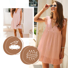 Carica l&#39;immagine nel visualizzatore di Gallery, Abito elegante in broderie anglaise - Ozerty
