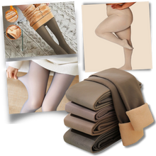 Carica l'immagine nel visualizzatore di Gallery, Collant foderati in pile finto traslucido - Ozerty
