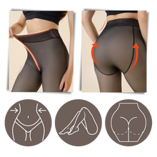 Carica l'immagine nel visualizzatore di Gallery, Collant foderati in pile finto traslucido - Ozerty
