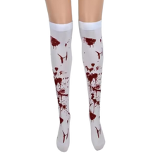 Carica l'immagine nel visualizzatore di Gallery, Calze Compressori con Design Festivi per Halloween -Schizzi di sangue - Ozerty
