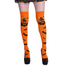 Carica l'immagine nel visualizzatore di Gallery, Calze Compressori con Design Festivi per Halloween -Pipistrello d'ambra - Ozerty

