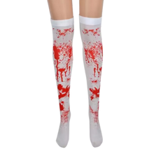 Carica l'immagine nel visualizzatore di Gallery, Calze Compressori con Design Festivi per Halloween -Bloody Mary - Ozerty

