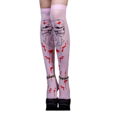 Carica l'immagine nel visualizzatore di Gallery, Calze Compressori con Design Festivi per Halloween -Veleno bianco - Ozerty
