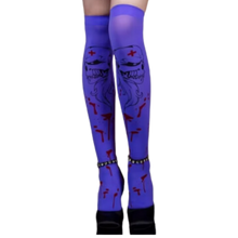 Carica l'immagine nel visualizzatore di Gallery, Calze Compressori con Design Festivi per Halloween -Veleno viola - Ozerty
