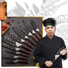 Carica l'immagine nel visualizzatore di Gallery, Coltello giapponese in legno Forest Pakkawood - Ozerty
