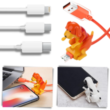 Carica l'immagine nel visualizzatore di Gallery, Cavo di ricarica rapida con cane saltellante - Ozerty
