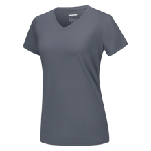 Carica l'immagine nel visualizzatore di Gallery, Maglia con scollo a V a raffreddamento istantaneo da donna -Grigio scuro - Ozerty
