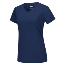 Carica l'immagine nel visualizzatore di Gallery, Maglia con scollo a V a raffreddamento istantaneo da donna -Blu navy - Ozerty
