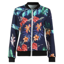 Carica l'immagine nel visualizzatore di Gallery, Giacca bomber a maniche lunghe a fiori
 -Blu/SBlu/MBlu/LBlu/XLBlu/XXLBlu/3XLBlu/4XLBlu/5XL - Ozerty
