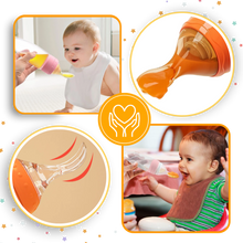 Carica l'immagine nel visualizzatore di Gallery, Biberon anti-perdita con cucchiaio in silicone - Ozerty
