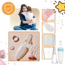 Carica l'immagine nel visualizzatore di Gallery, Biberon anti-perdita con cucchiaio in silicone - Ozerty
