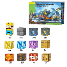 Carica l'immagine nel visualizzatore di Gallery, Blocchi magnetici educativi di Minecraft -144 PCS - Ozerty
