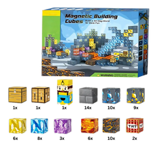 Carica l'immagine nel visualizzatore di Gallery, Blocchi magnetici educativi di Minecraft -72 PCS - Ozerty
