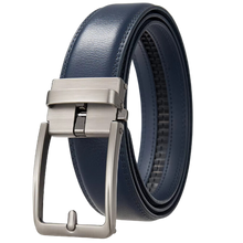 Carica l'immagine nel visualizzatore di Gallery, Cintura in Pelle Senza Fori -Blu navy - Ozerty
