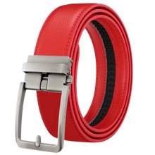 Carica l'immagine nel visualizzatore di Gallery, Cintura in Pelle Senza Fori -Rosso - Ozerty

